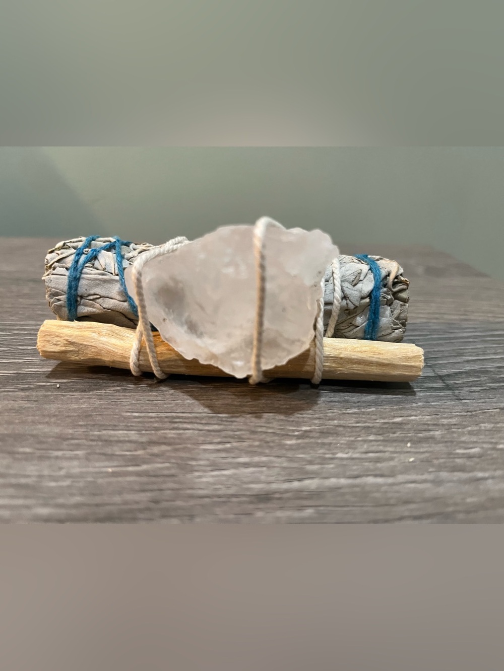 Sage Bundle with White Himalayan Salt and Palo Santo - Picture 2 of 3